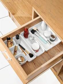 8pcs/Set Desk Drawer Organizer Dividers, Adjustable Drawer Separators For Makeup, , Pens, And Other Small Items Storage - Multicolor - View 3