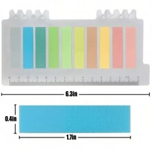 2000張黏貼式書籍標籤,透明便條紙,多色書籤,適用於閱讀的可寫及重現各頁標注標籤 - 彩色 - 查看 6