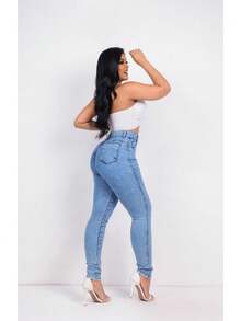 Women Jeans - 黑色 - 查看 3