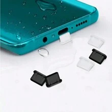 50/10 قطعة سدادة حماية من السيليكون للمنفذ USB-C من الغبار، غطاء مناسب لهواتف وأجهزة الكمبيوتر المحمولة والأجهزة اللوحية التي تستخدم منفذ USB-C للشحن - الأسود - مشاهدة 5