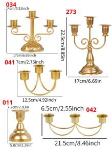 1PC European Vintage Iron Candlestick Candlelight Dinner Shooting Props Candlelight Dinner Wedding Table Decoration Decoration Halloween, Spooky, Autumn, Festival, Holiday , Winter, Holiday, Festival,Room Decor,Gifts