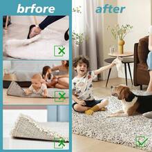 [32 Packs] Rug Pad Gripper, Double Sided Non-Slip Rug Pads Rug Tape Stickers Washable Area Rug Pad Carpet Tape Corner Side Gripper For Hardwood Floors And Tile - Black - View 9