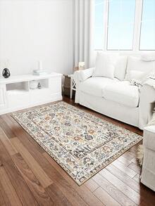 1 peça Tapete Padrão Floral Vintage, Decoração de Quarto - Multicolorido - Ver 6