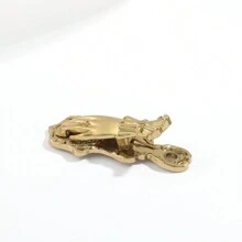 1pc Lady's Hand Shaped Bookmarks For Diary / Planners, Creative Metal Bookmark - Ancient Golden Color - View 5