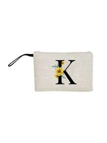 Bộ 1 túi vải lanh in chữ hướng dương hoa cúc kèm túi đựng đồ trang điểm chữ B-Y Quà tặng sinh nhật cho phụ nữ Quà tặng cảm ơn giáo viên Túi đựng đồ du lịch: Lựa chọn hoàn hảo cho vẻ đẹp ngoài trời! Đây là món quà tặng cho mẹ, giáo viên, bạn bè, phù dâu, học sinh trở lại trường và giáo viên. Thích hợp sử dụng hàng ngày, sinh nhật, ngày lễ, kỳ nghỉ, bãi biển, du lịch, đi làm, kinh doanh, dã ngoại, cắm trại, siêu thị và đồ dùng hàng ngày (Hướng của vòng tay là ngẫu nhiên và kiểu khóa kéo là ngẫu nhiên) Túi đi biển cho phụ nữ Ví, ví nhỏ, ví cầm tay, ví đựng tiền xu - Xám - Xem 30