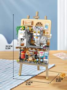 LOZ 积木新品，熊猫茶馆可折叠街景 DIY 玩具，积木套装，超棒的礼物，以及圣诞节房间装饰 - 棕色 - 查看 14