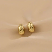 Pendientes Clásicos Y Elegantes En Forma De Gota De Agua Para Mujeres, Accesorio Para Uso Diario Y De Vacaciones, Regalo De Joyería Para Niñas