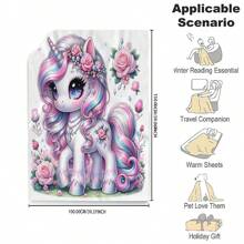 1pc pătură adorabilă imprimată cu unicorn, pătură, pătură AC, articol cadou; 1pc pătură tipărită castelul trandafir albastru, pătură, pătură AC, articol cadou; 1 bucă pătură cu imprimare adorabil Unicorn 2, pătură, pătură AC, articol cadou