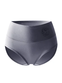 4 条装纯色优质女士内裤，3D 压花印花柔软透气内衣，加大码