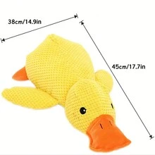 1 Miếng Lớn Thiết kế Con vịt Thú cưng Mài Răng Cót két Đồ chơi Plush , Bền chặt Đồ chơi nhai Đối với Chó Tương Tác Cung cấp - Màu vàng - Xem 2