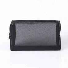 1pc Black Large Capacity Simple Pencil Case Back To School,Back To School,School Supplies,Stationery,Bag - 1pc Black Large Capacity Simple Pencil Case - View 5