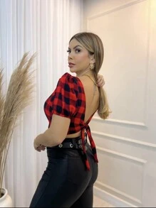 Women Tops - Đỏ và đen - Xem 2