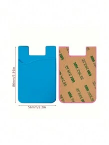 1 billetera para teléfono con adhesivo de silicona para la parte posterior del teléfono, 1/2 bolsillo, fundas para tarjetas adhesivas para teléfono celular, billetera adhesiva de silicona para teléfono, billetera adhesiva para teléfono, funda para teléfono, bolsillo para teléfono, para la mayoría de los teléfonos, funda para tarjeta con ventosa para teléfono, tarjetero, billetera, tarjetero de negocios, tarjetero de crédito, tarjetero para mujer, para mujer, para hombre, billetera para tarjetas, billetera Magsafe - Multicolor - Ver 11