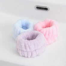 2 piezas Muñequera impermeable para mujer con diseño absorbente y a prueba de humedad, diadema para el cuidado de la piel, belleza, productos para el cuidado de la piel, spa, autocuidado, herramientas para el cuidado de la piel, cuidado facial, suministros para esteticistas, piel, limpiador facial, facial