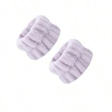 2 piezas Muñequera impermeable para mujer con diseño absorbente y a prueba de humedad, diadema para el cuidado de la piel, belleza, productos para el cuidado de la piel, spa, autocuidado, herramientas para el cuidado de la piel, cuidado facial, suministros para esteticistas, piel, limpiador facial, facial