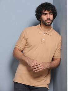 Men Polo Shirts - 卡其色 - 查看 7