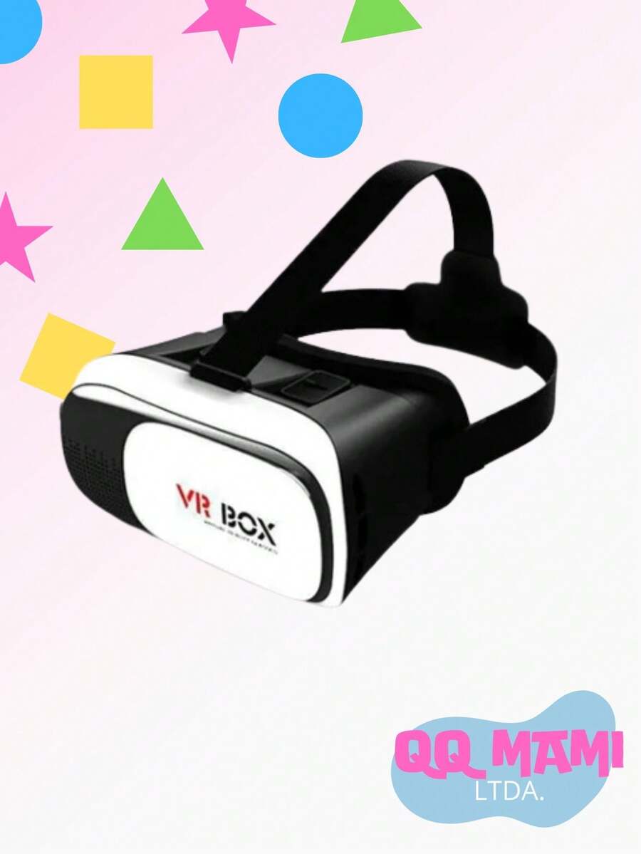 Óculos De Realidade Virtual VR Box 3D + Controle Cardboard 3 Bluetooth Para Celular Original Envio Imediato - Branco - Visão 1