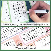 Niños Aprendiendo Tarjetas De Memoria De Suma Y Resta Del 1 Al 12 Con Marcadores De Borrado En Seco. Tarjetas De Tiempo Para Aprendizaje Educativo De Matemáticas E Juegos De Aprendizaje Para Niños Con Manipulativos De Manipulación Y Tabla De Operaciones Matemáticas - Multicolor - Ver 9