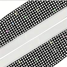 2pcs Bling Rhinestone Car Rearview Mirror Rain Eyebrow - Rain-Proof Artificial Diamond Cover For Cars