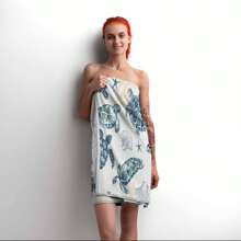 1pc Watercolor Turtle Pattern Lightweight Microfiber Beach Towel, 75*150cm For Travel, Swimming, Yoga, Fitness, Camping, Adult Women Men Kids, A Must-Have For Beach Holiday Gift Summer Travel, Vacation Bathroom Decor Beach Essentials