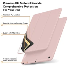 粉色手机壳可折叠平板电脑外壳适用于三星 Galaxy Tab S9 Fe S8 S7 A9 + A7 Lite S6 Lite / Tab P11 Plus，兼容华为 MatePad /Redmi Pad Se，防震保护套 - 粉色 - 查看 3