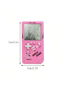 1pc/Electronic Set With A Retro Russian Building Block Game, A Black And White Handheld Game Console And A Random Color Toy - Multicolor - View 5