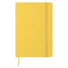 PromoClick Libreta tipo Moleskine de Poliretano  con 90 Hojas de raya y banda elástica para sujetar cubierta. - Amarillo - Ver 3