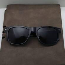 1 Pc All Black Cool Fashion Glasses Classic And Fit For Everybody Casual - Black - View 4