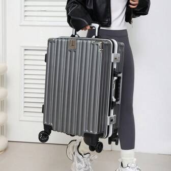Aluminum Frame Suitcase Carry-On Luggage Spinner 20"/24" Large Capacity Travel Trolley Bag For Men,Women,Students, School Bag For School School Accessories School Stuff
