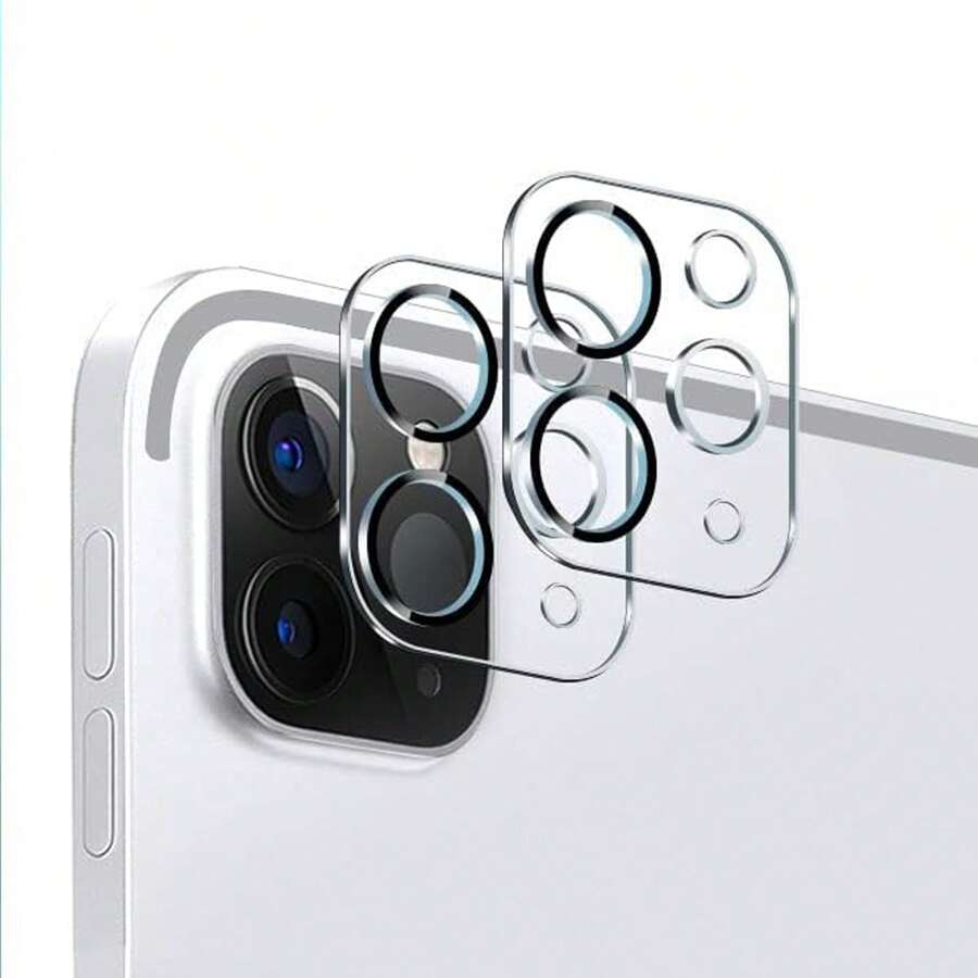Camera Lens Protector Compatible With Ipad Pro 11-Inch/12.9-Inch (2022/2021/2020 Release), IPad Pro 11 2024, Pro 13 9H Anti-Scratch HD Clear Tempered Glass, Full Coverage, Easy Installation, 2 Packs Gift For Birthday, Family, Friends Lens Protector, Phone Accessories Waterproof Shockproof Anti-Fall Anti-Fall Anti-Fingerprint - Clear - View 1
