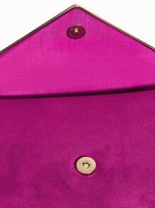SIIZA Bolso de mano de fiesta formal rojo rosa para mujer, bolsos de noche para boda, cóctel y baile de graduación, nuevo bolso de mujer para otoño e invierno, el mejor bolso de otoño - Rosa Fucsia - Ver 8