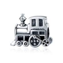 WOSTU 1pc 925 Sterling Silver Vintage Car Train Bead Cool Motorcycle Bicycle Pendant Charm Fit Women Female DIY Braclete And Necklace Fine Jewelry Making