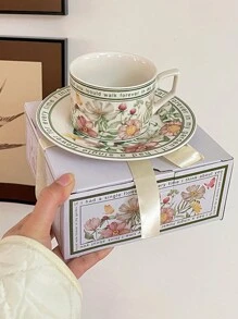 1/2pcs Coffee Cup And Saucer Set Afternoon Tea Cupcake Plate Mug Cup Vintage Ceramic Cup School Supplies Back To School