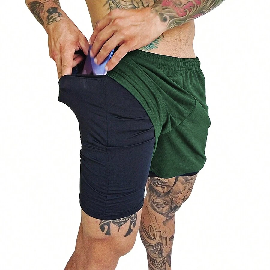 Men Outdoor Shorts - Army Green - View 1