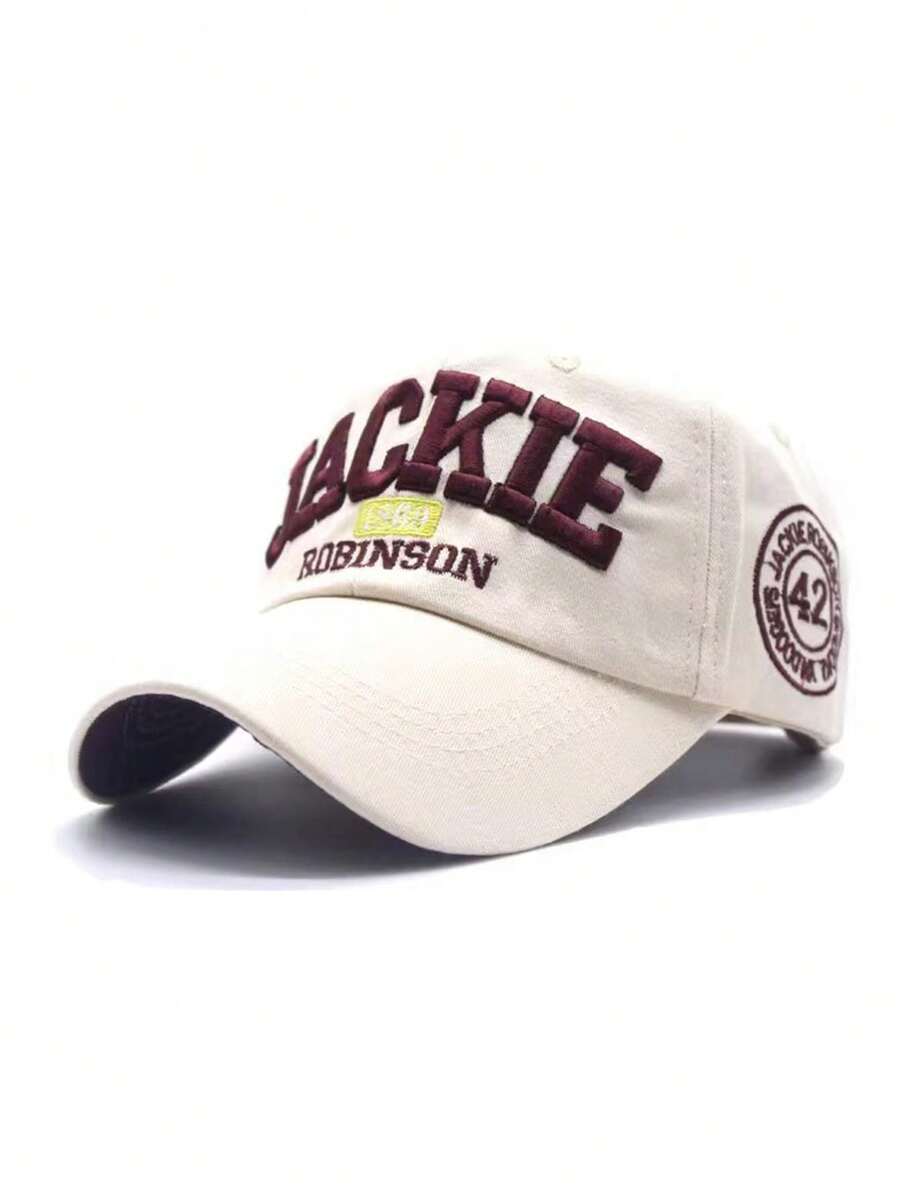 1頂中性時尚夏日帽,刺繡'jackie'字樣適合度假、旅遊、戶外活動和日常街頭使用 - 彩色 - 查看 1