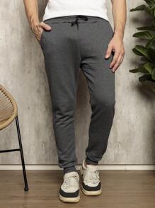 Men Sweatpants - 深灰色 - 查看 3