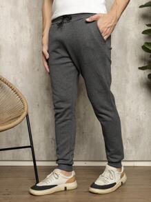 Men Sweatpants - 深灰色 - 查看 5