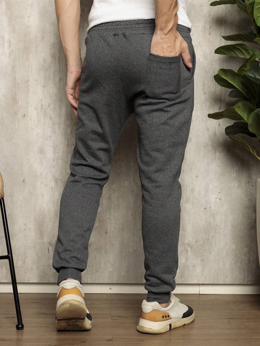 Men Sweatpants - 深灰色 - 查看 1