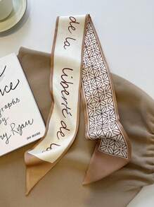 9 piezas Diademas de mujer de 92 cm/36,22 pulgadas con estampado de flores y letras en negro y blanco, accesorios de moda versátiles y elegantes para el cabello, adecuados para uso diario, recogerse el cabello, lavarse la cara, maquillaje, combinar con atuendos, diademas con lazos para vacaciones, atuendos elegantes de mujer, pañuelos, turbantes suaves para verano, festivales, fiestas - Multicolor - Ver 10