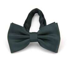 Corbatín sólido de doble capa con estilo para hombre, perfecto para novio, boda, fiesta, cóctel, banquete, atuendo de negocios y vestimenta formal (Negro) Navidad informal
