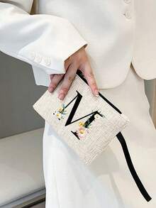 Bộ 1 túi vải lanh in chữ hướng dương hoa cúc kèm túi đựng đồ trang điểm chữ B-Y Quà tặng sinh nhật cho phụ nữ Quà tặng cảm ơn giáo viên Túi đựng đồ du lịch: Lựa chọn hoàn hảo cho vẻ đẹp ngoài trời! Đây là món quà tặng cho mẹ, giáo viên, bạn bè, phù dâu, học sinh trở lại trường và giáo viên. Thích hợp sử dụng hàng ngày, sinh nhật, ngày lễ, kỳ nghỉ, bãi biển, du lịch, đi làm, kinh doanh, dã ngoại, cắm trại, siêu thị và đồ dùng hàng ngày (Hướng của vòng tay là ngẫu nhiên và kiểu khóa kéo là ngẫu nhiên) Túi đi biển cho phụ nữ Ví, ví nhỏ, ví cầm tay, ví đựng tiền xu - Xám - Xem 5