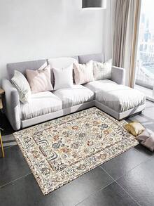 1 peça Tapete Padrão Floral Vintage, Decoração de Quarto - Multicolorido - Ver 3