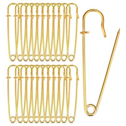 10PCS 3" Large Pins For Clothes Leather Canvas Blankets Crafts Skirts Kilts Gold Heavy Duty Pins For Sewing Quilting Blankets Upholstery