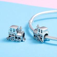 WOSTU 1pc 925 Sterling Silver Vintage Car Train Bead Cool Motorcycle Bicycle Pendant Charm Fit Women Female DIY Braclete And Necklace Fine Jewelry Making