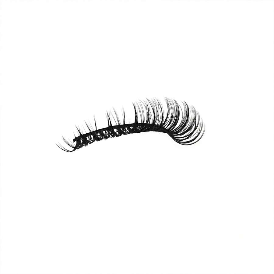 10pairs Natural Fiber False Eyelashes 15mm Long Thick Curly Style