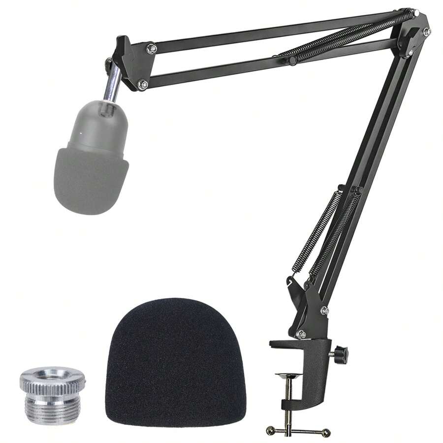 Razer Seiren Mini Boom Arm Stand With Pop Filter - Mic Stand With Mic Cover Foam Windscreen For Razer Seiren Mini USB Mic By YOUSHARES - Black - View 1