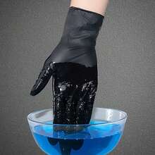 Nitrile Găng tay Hiệu suất cao Găng tay , Bột , , Dùng một lần ( 100 Găng tay Đóng gói ) ( Lớn - Đen ) - màu đen - Xem 6