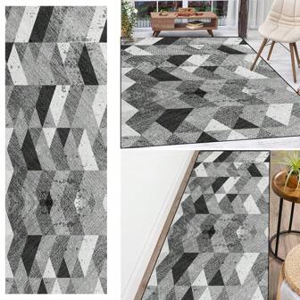 控毛長廊入口防污防滑絨面可水洗地墊，適用於客廳、臥室、廚房、洗衣間，房間裝飾