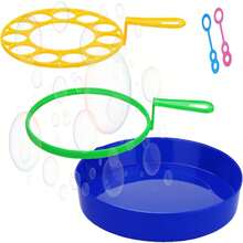Big Bubble Wands Set: Large Bubble Maker, Giant Bubble Wand Bubbles Maker With Tray Bubble Sticks For - Multicolor - View 3