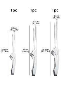1入組裝不銹鋼食物鉗廚房用經典燒烤食物鉗